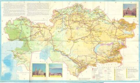Карта Казахской ССР карта казахской сср